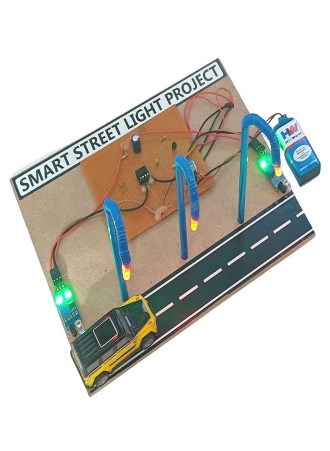 ESPtronics Automatic Smart Street Light Electronics Science Working Model Project Experiment Kit Using IR Sensor for School Kids - Image 1